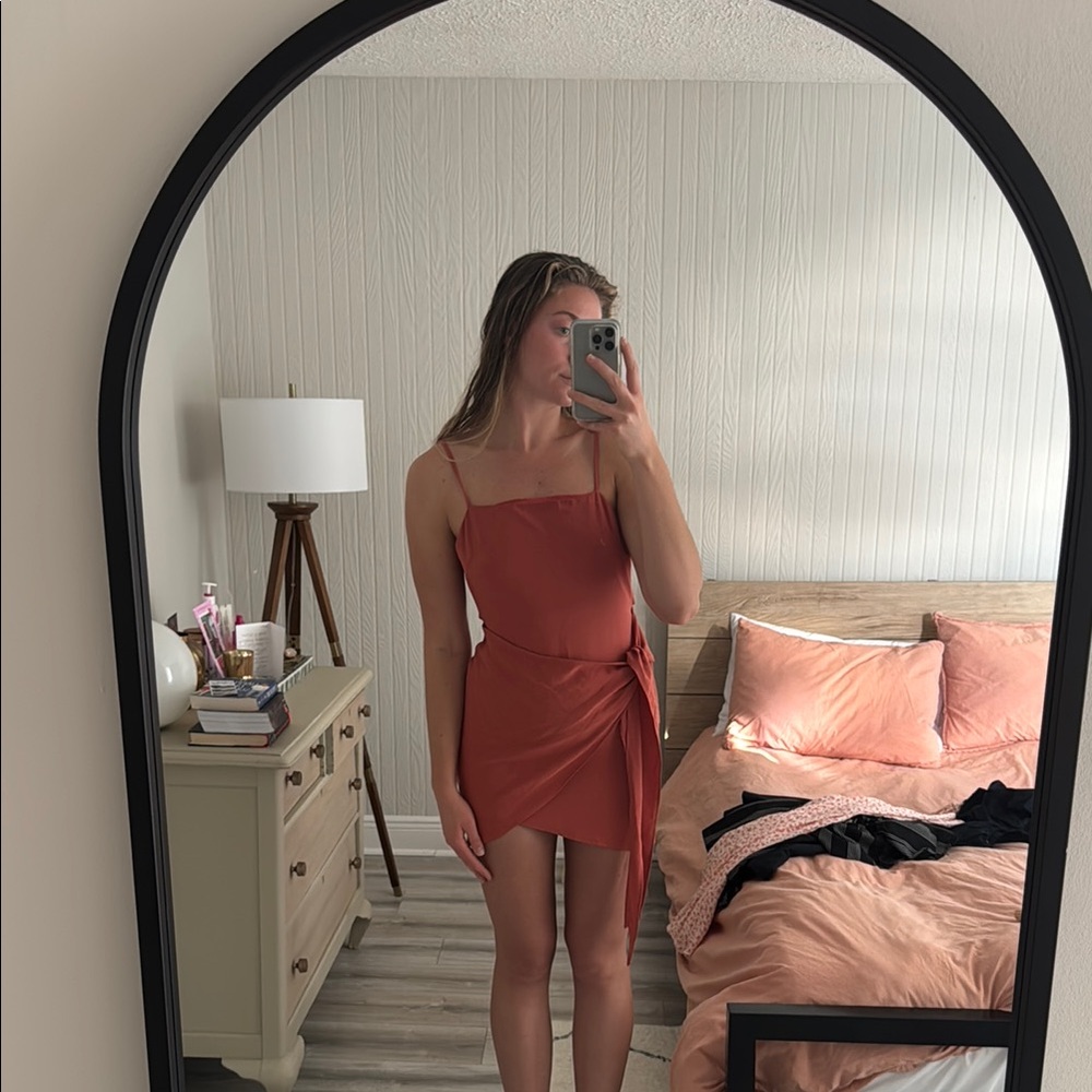 Elegant Rust Dress